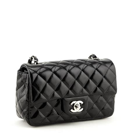 chanel mini patent black|chanel mini bags.